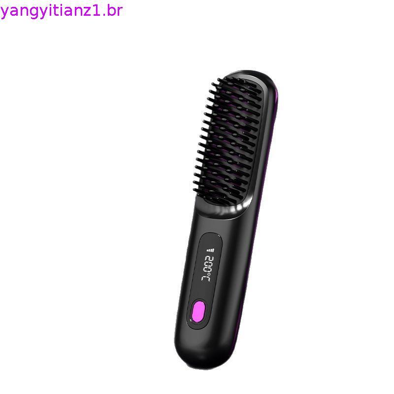 Escova GO , Atualizada , Escovas Alisadoras Portáteis Para Viagens , Com Display LCD De Temperatura , Alisador De Cabelo