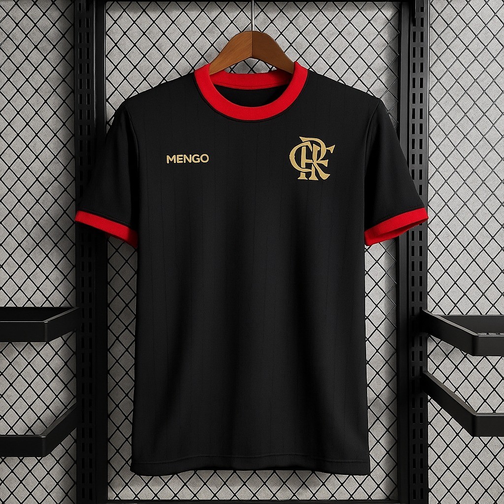 Camisa Flamengo Masculina Mistura Preta Oficial Licenciada