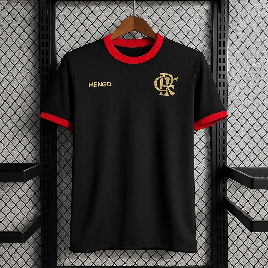 Camisa Flamengo Masculina Mistura Preta Oficial Licenciada — imagem 1
