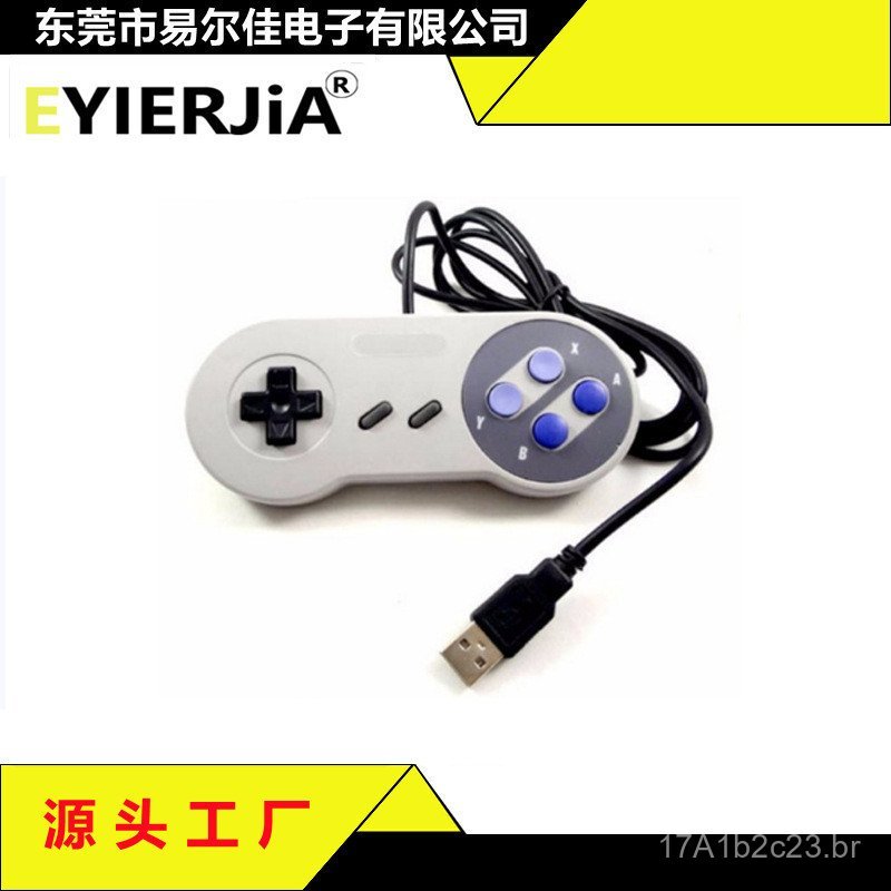 Controle Super Nintendo SNES com fio USB, controle de jogos para PC com interface USB SNES, em estoque, fornecimento dir