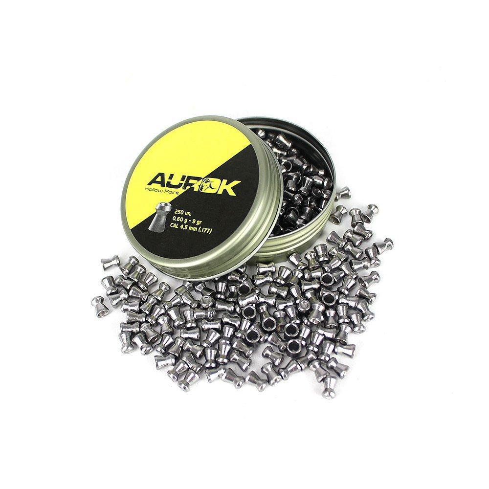 Chumbinho Aurok Hollow Point 4.5mm com 250unid