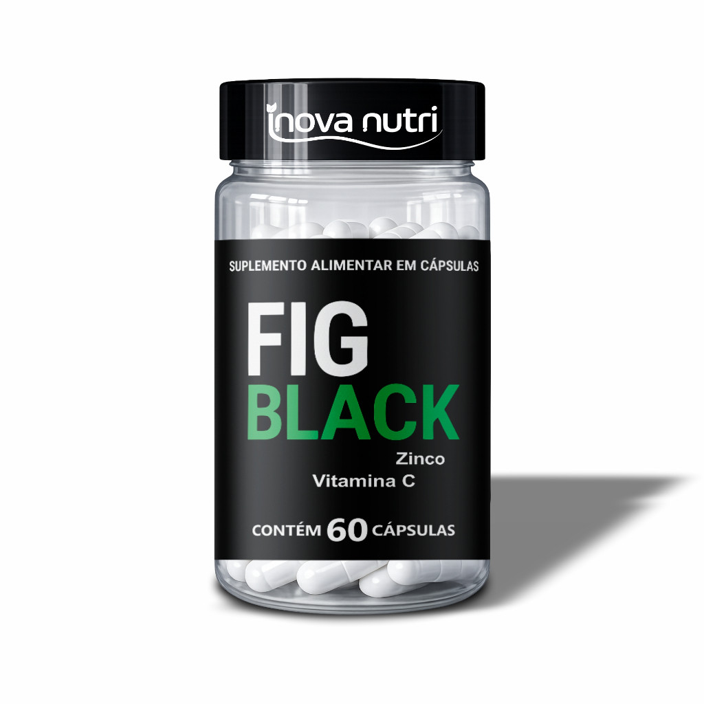 1 Pote Fig Black Original 60 Cápsulas Envio Rápido Mega Oferta 30% Off Oferta Do Mês - Enviamos Hoje