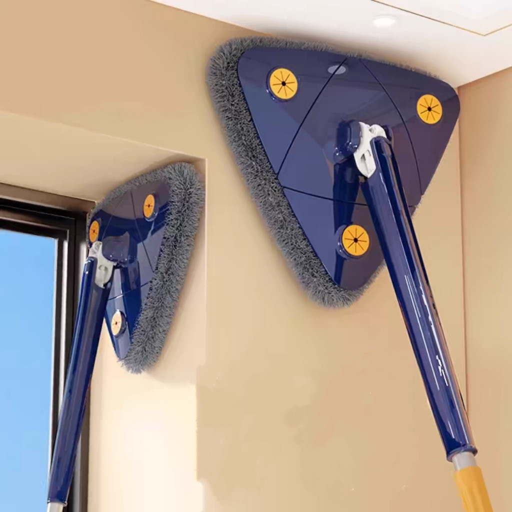 Mop Triângulo Barato Esfregão 360° Giratório Limpeza Geral Casa Apartamento Melhor Custo Benefício Prático — R$ 25,00 em Shopee