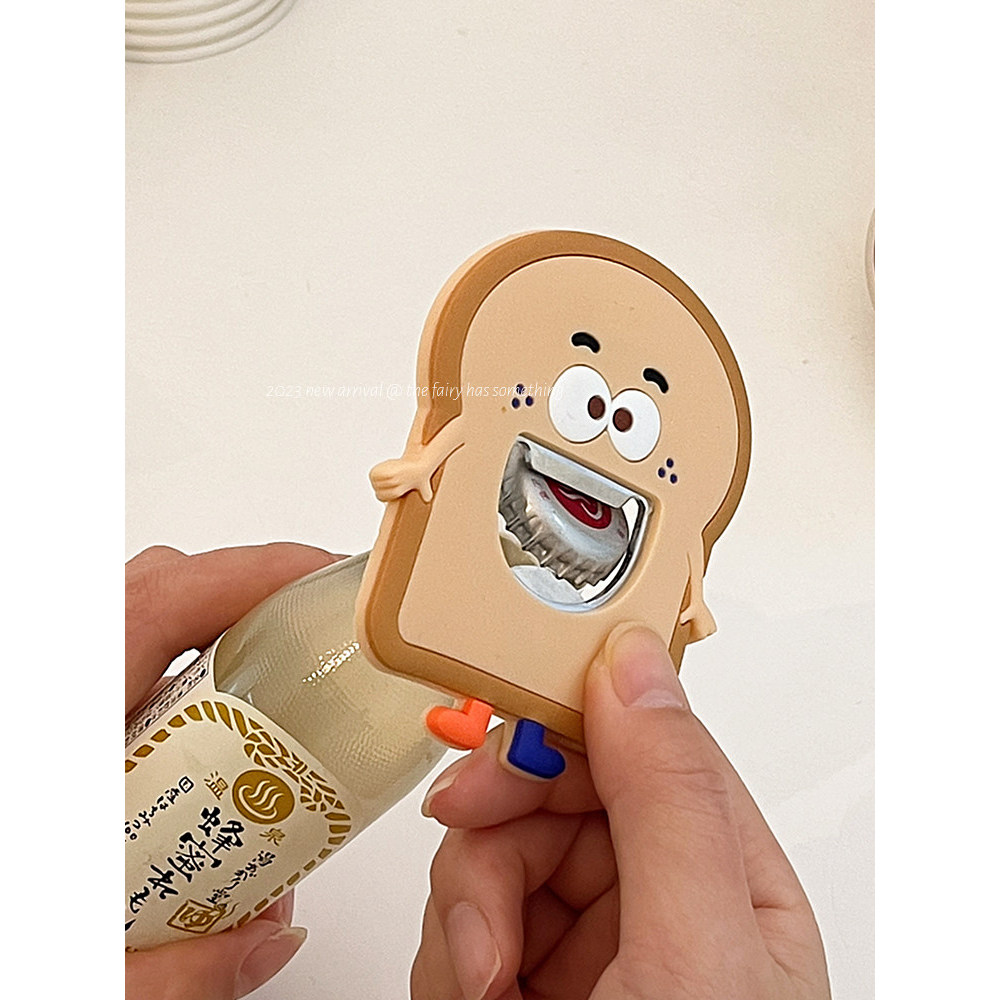Criativo bonito abridor de garrafa de cerveja geladeira adesivo magnético diversão cerveja Starter tampa levantador abri