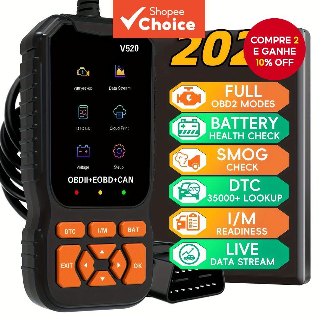 OBD2 Scanner 35901 Código Biblioteca Teste Ferramentas De Diagnóstico E Reparo Dados Ao Vivo 10 Idiomas em Oferta na Shopee