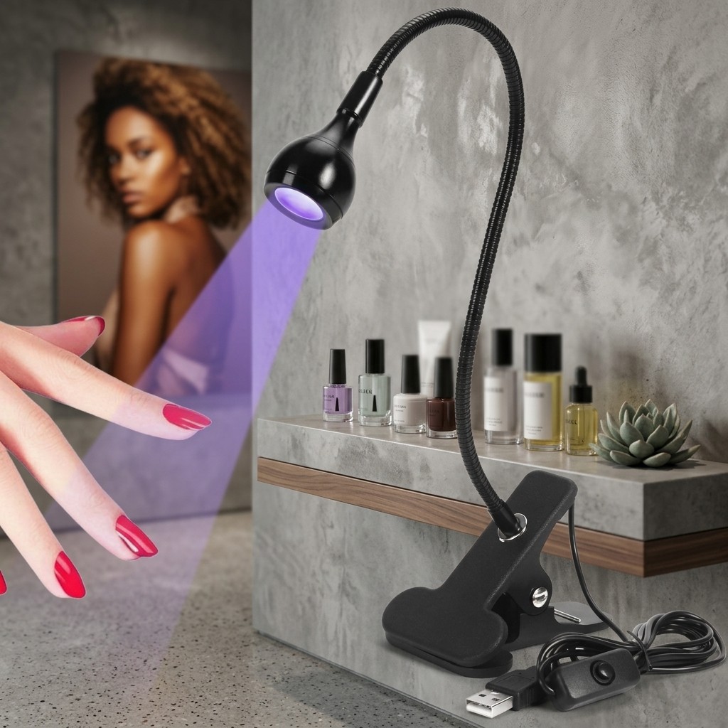 Luminária UV De Unha Gel E Cílios Profissional Portátil USB 5W Luz Roxa Para Secagem De Cola