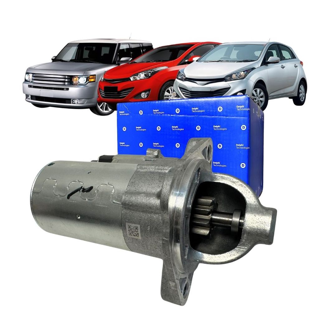 Motor De Partida Arranque Para Hyundai HB20 1.0 3cc DOHC Flex 2010 a 2016 Delco Remy Delphi