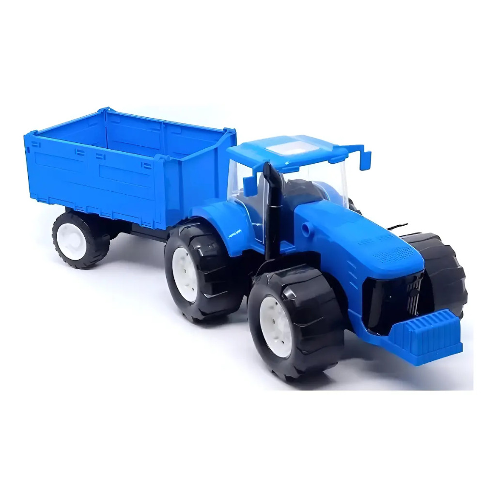 Trator De Brinquedo Infantil Com Carreta Basculante Grande Resistente Educativo