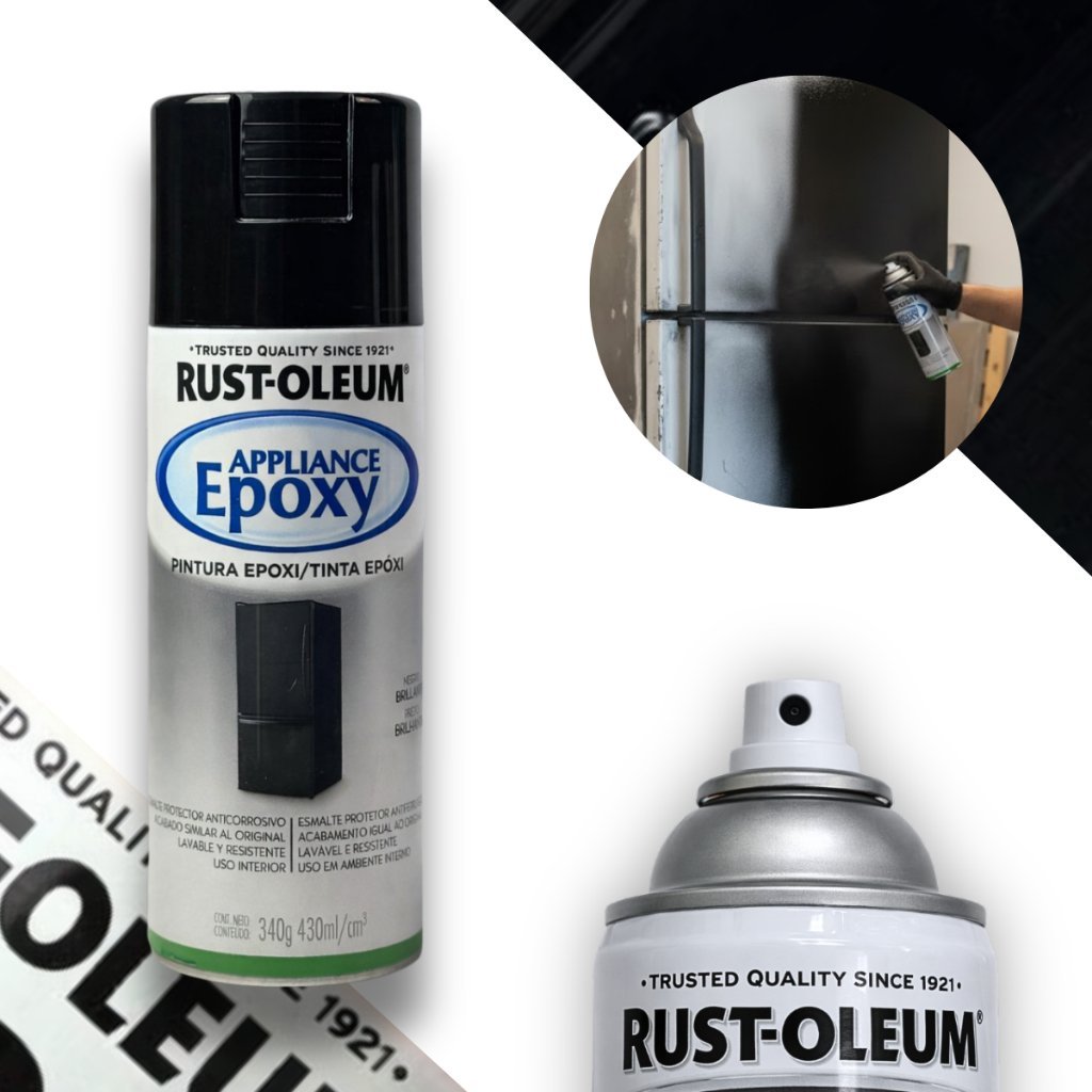 Spray Para Eletrodomésticos Epoxy Preto Brilhante Rust Oleum