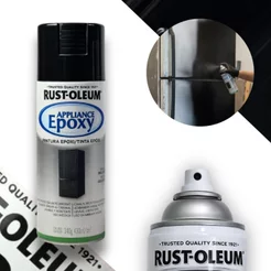 Spray Para Eletrodomésticos Epoxy Preto Brilhante Rust Oleum