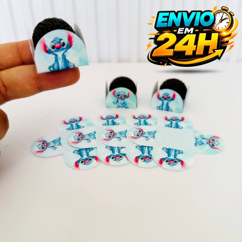 Forminha de Doces Stitch e Angel Personalizada no Tema /Lembrancinha de Festa /Aniversário