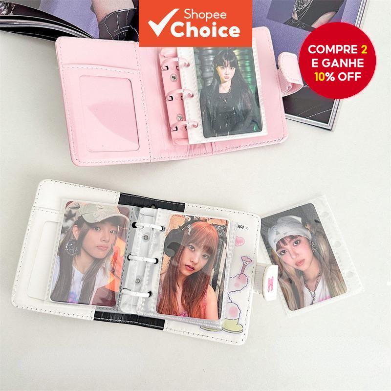 Novo Novo Ins Álbum de Cartões de Fotografia Kpop de 3 Polegadas, Pasta Branca e Rosa, Livro de Coleção de Cartões, em Oferta na Shopee