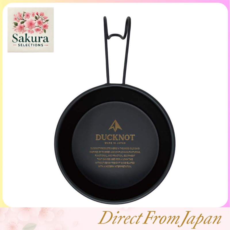 DUCKNOT Black Matte Stainless Steel Sierra Cup - Durable, Heat-Resistant, Measurement Marked, Deep and Shallow Designs, Made in Japan Tsubame-Sanjo