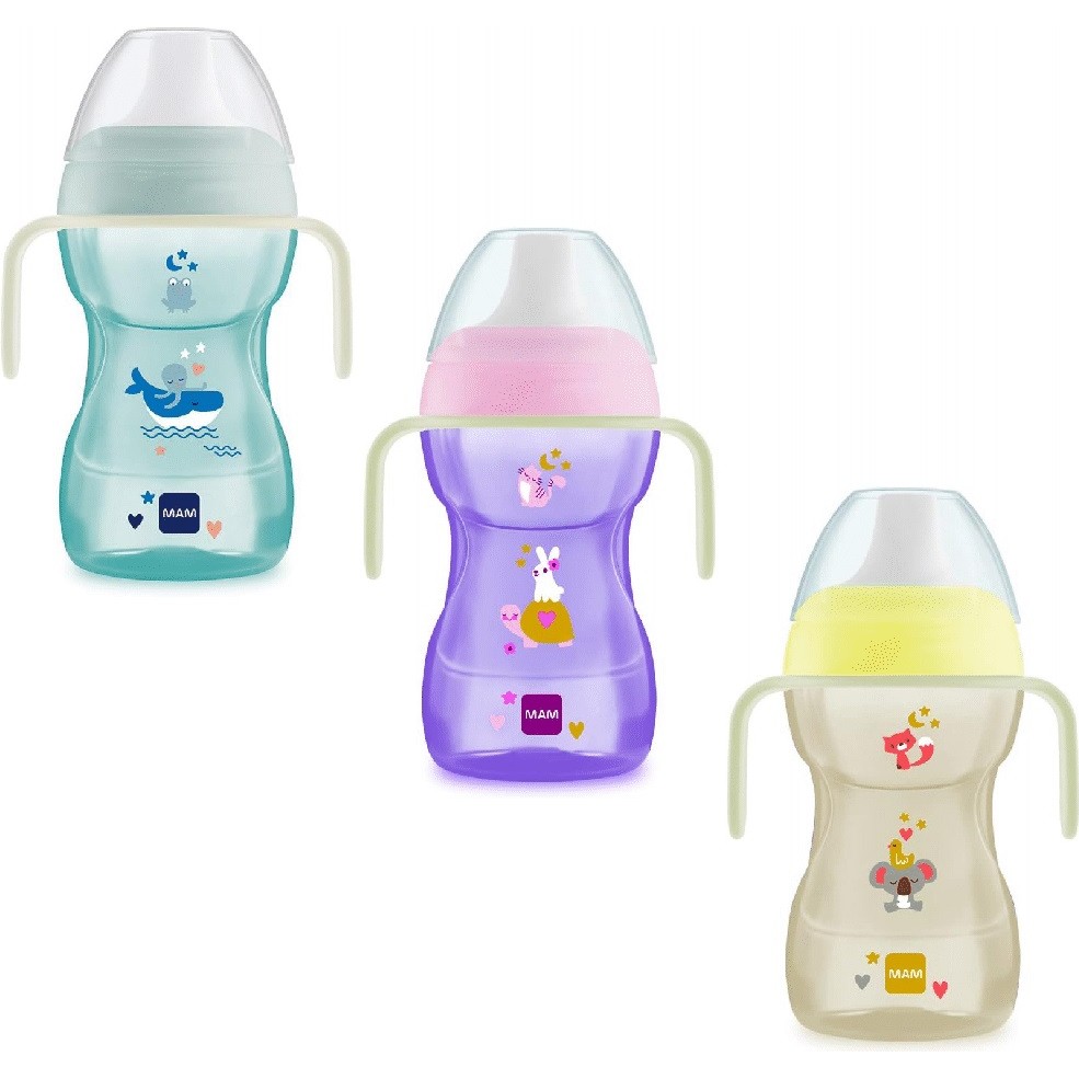 Copo Treinamento MAM Fun to Drink Night 270ml 8m+ Copo de treinamento mam Copo de transição mam