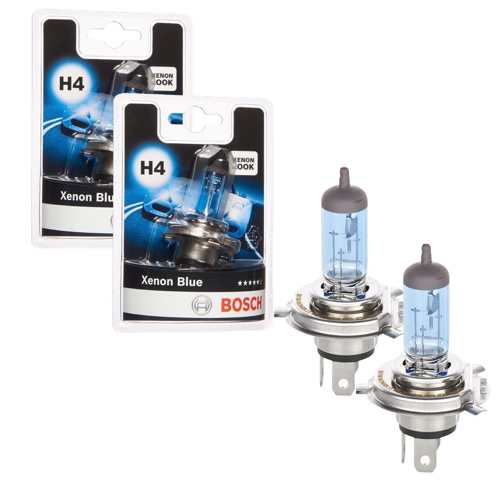 Imagem PAR DE LÂMPADA BOSCH ORIGINAL XENON BLUE H4  3.700K 60/55W 12V