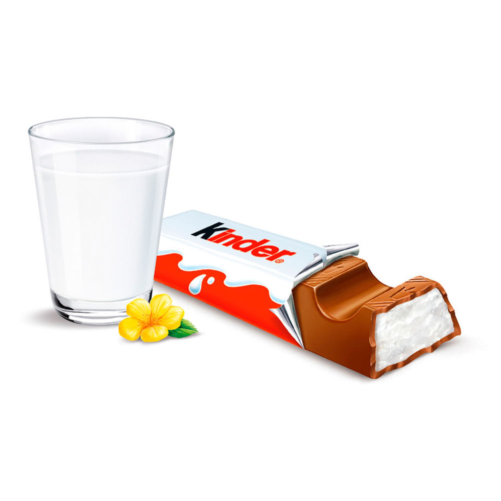 Detalhes do Chocolate Kinder ao Leite com Recheio ao Leite com 12,5g