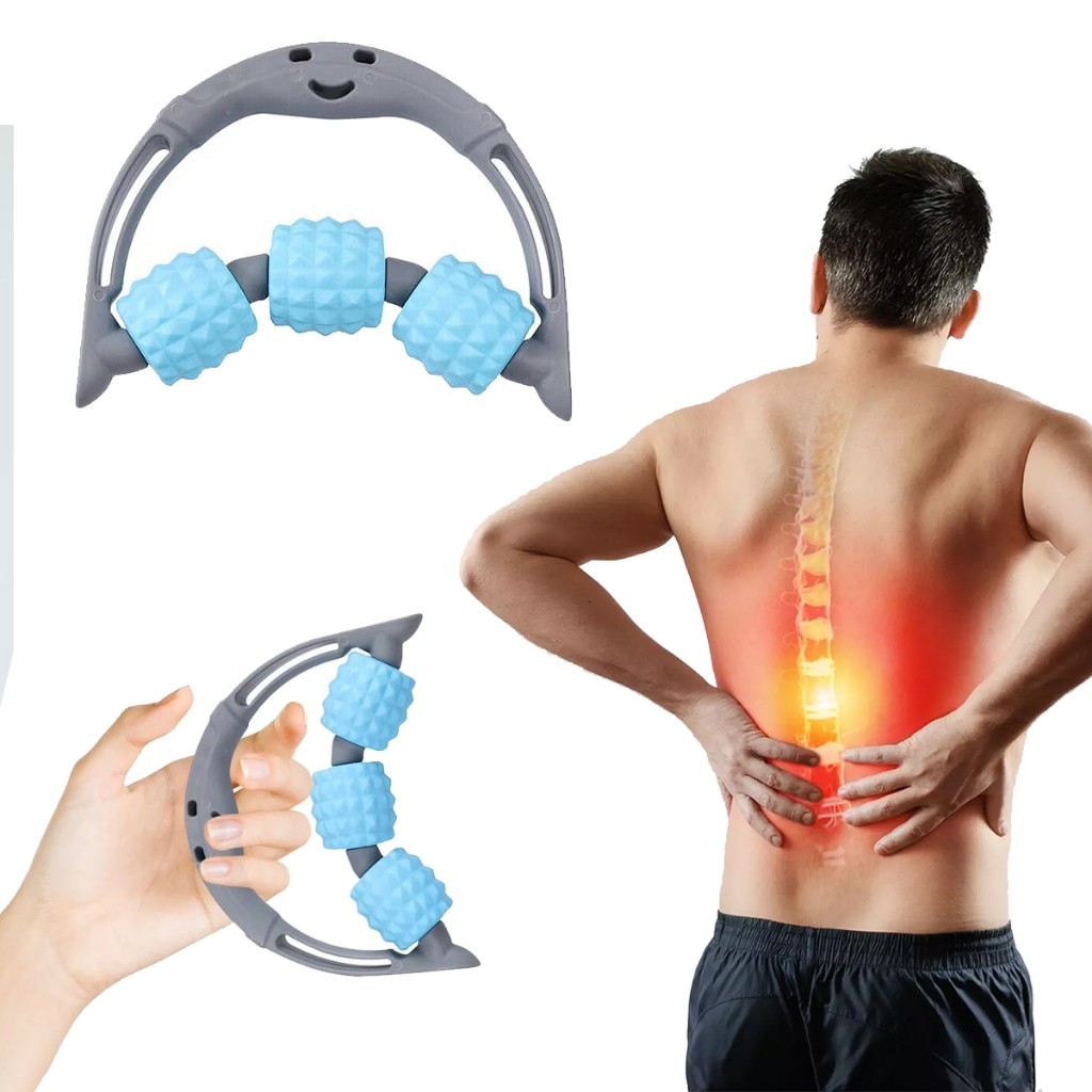 Massageador de Pés Rolo e Bola de Fáscia Plantar, Massagem Manual para Relaxamento Muscular — imagem 2 de 2