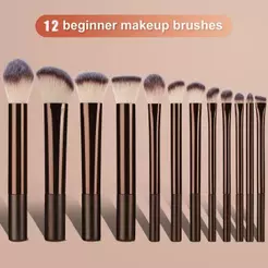 ANA 1108 KIT 12 Pçs Set Conjunto De Pincéis De Maquiagem Profissional