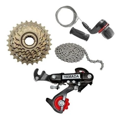 KIT 6 MARCHAS YAMADA TRASEIRA BICICLETA ARO 20 CROSS BIKE