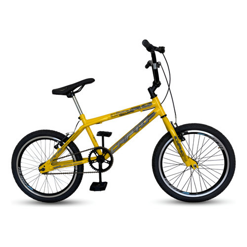 Bicicleta Aro 20 Cross Cripto Bmx Freestyle Pneu Preto Amarelo/Amarelo