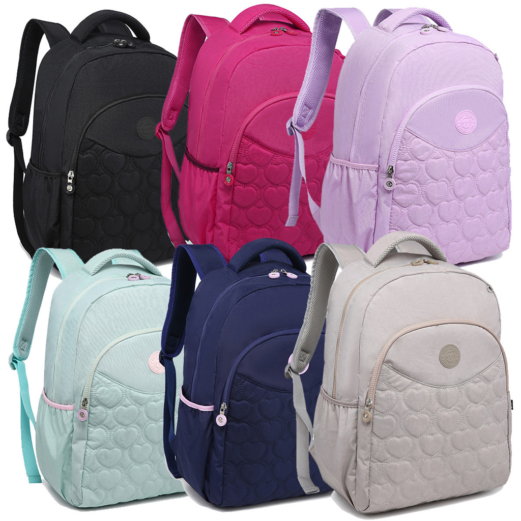 Mochila Feminina Kika Escolar Costa Coração Juvenil Adulta em Oferta na Shopee