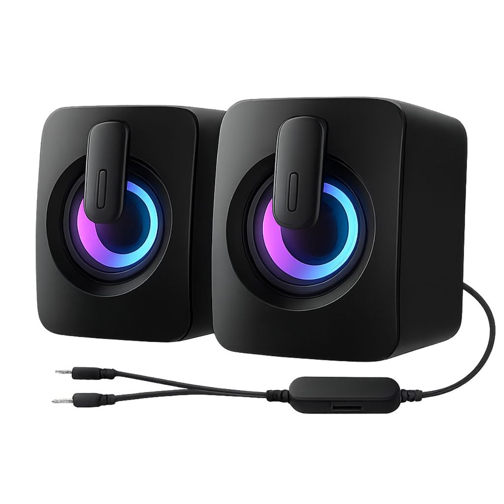 Mini Alto-falante 60W Stereo Caixa de Som para Computador C/ Fio