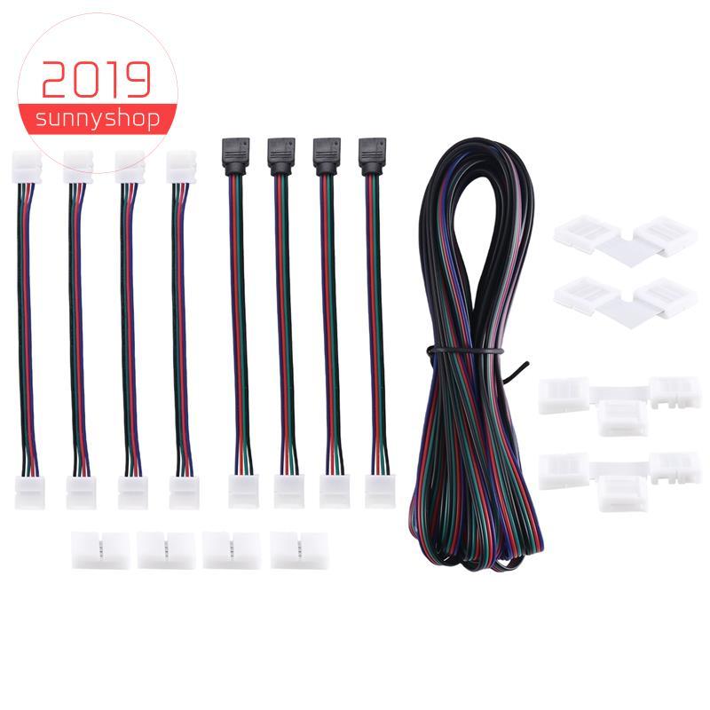 [Bestseller S] 16.4 Pés (5 M) Cabo De Extensão De Tira De LED RGB De 4 Pinos , Kits De Conectores De Tiras Para Luz Flex