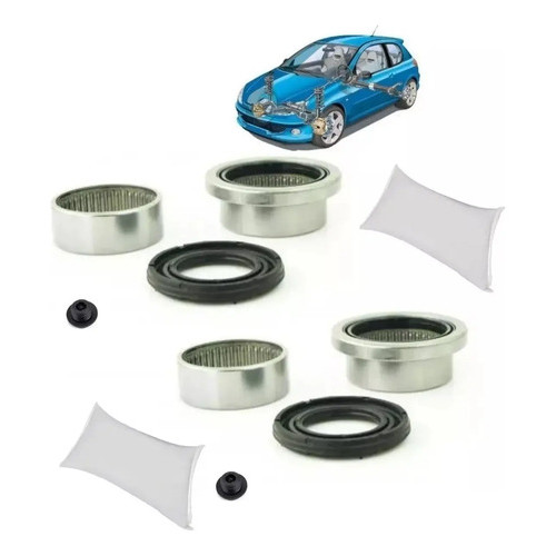 Kit Rolamento Bucha Eixo Traseiro Peugeot 206 207 - 47mm Par