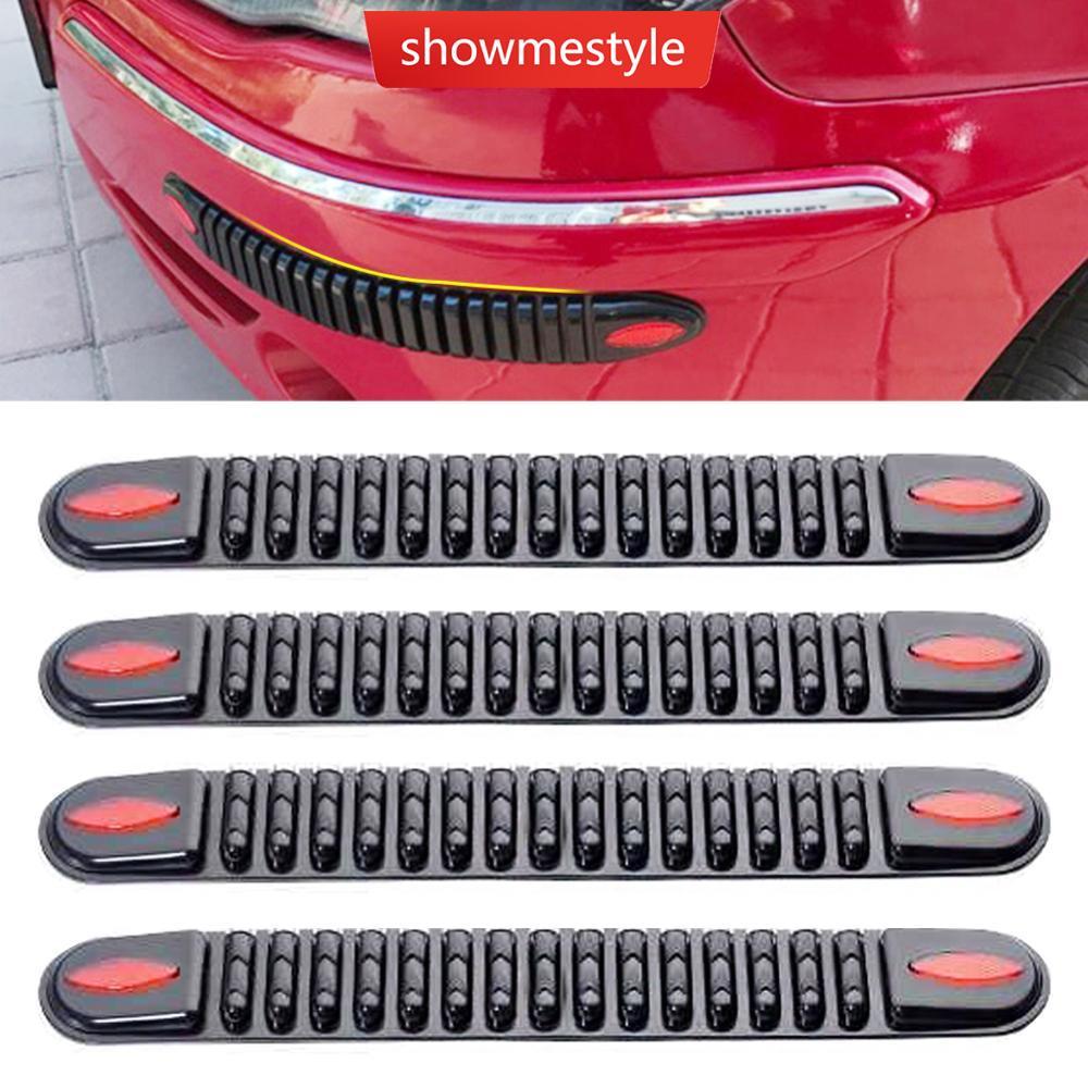 SMS 4 Pçs Protetor De Carro Amortecedor Dianteiro Lábios Divisor De Borracha Silano Pára-Choque Traseiro Guarda Adesivo 