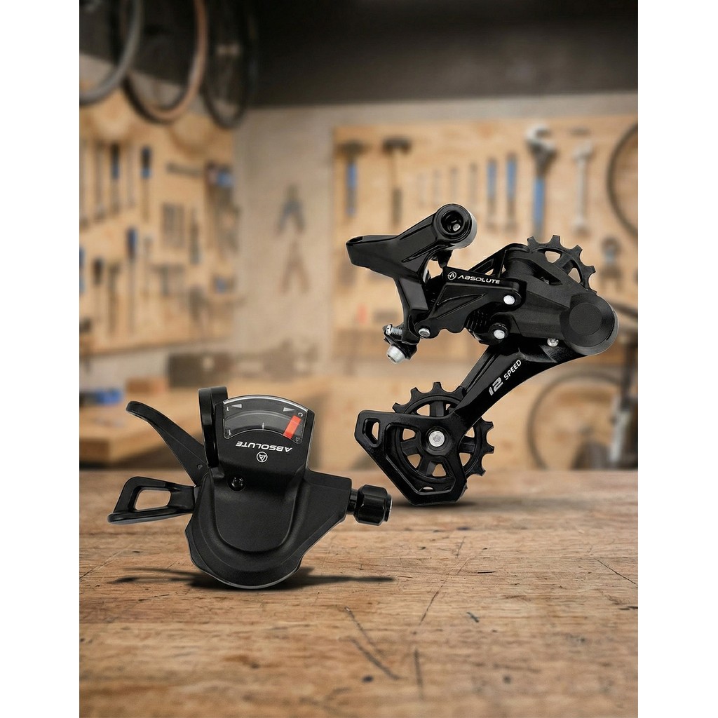 Kit Transmissão Absolute 12v Cambio + Alavanca Trocador Marcha Nero Bike Mtb