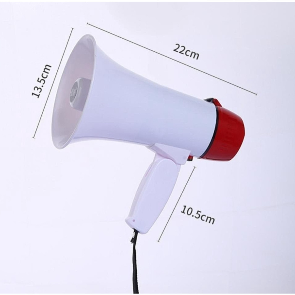 Megafone Portátil Recarregável Com Sirene Musical E Gravador