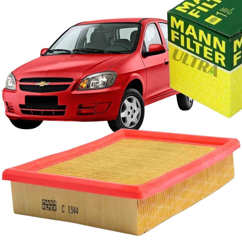 Filtro Ar Motor para GM Chevrolet Celta / Prisma - 1.0 / 1.4 8V - 2001 a 2013 (Mann-Filter C1944)