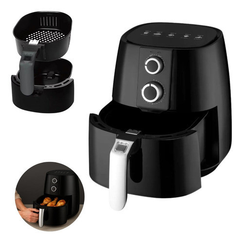 Fritadeira Air Fryer 1550w Cesto Quadrado 3,8l Antiaderente 110v/220v importada