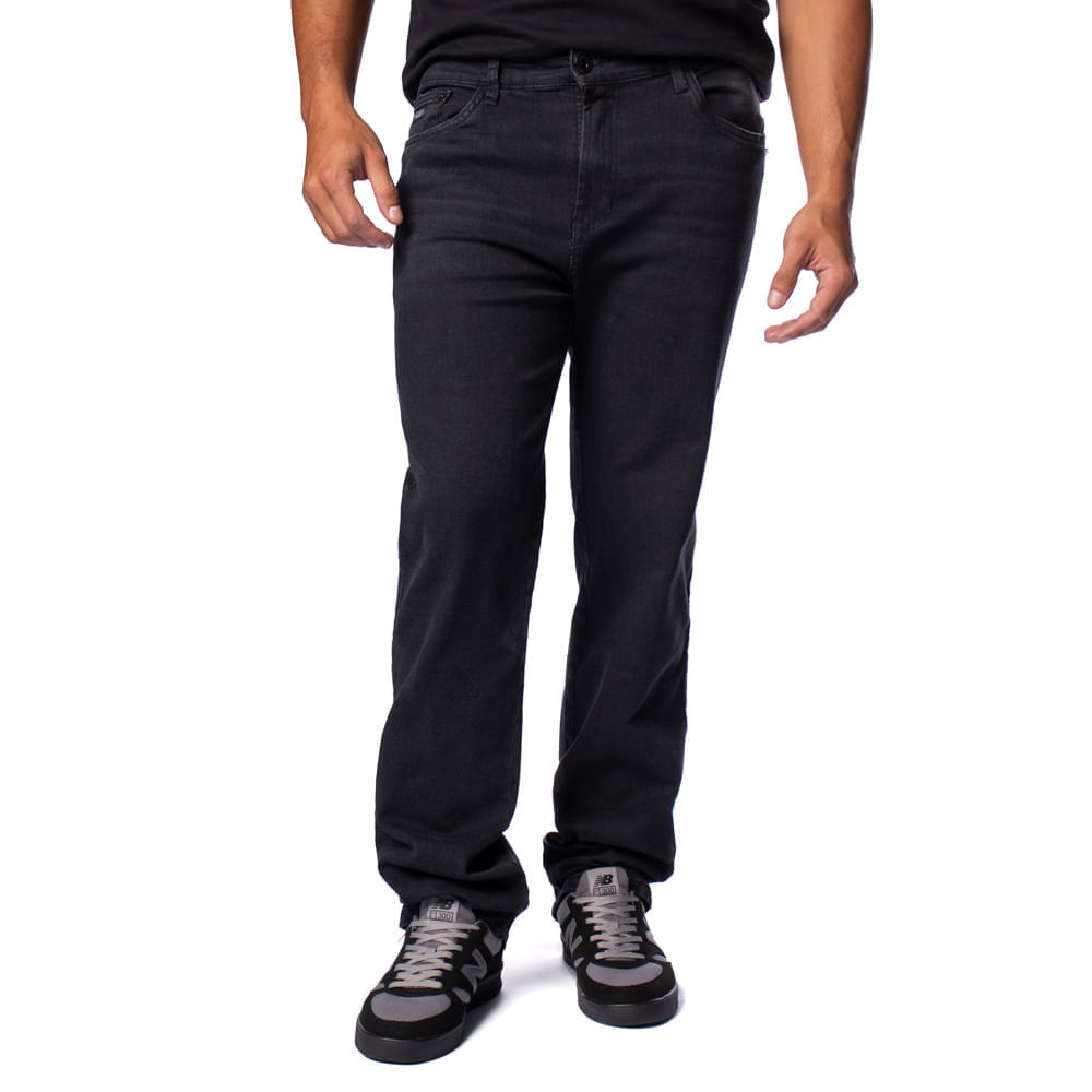 Calça Jeans Masculina Max Denim Reta Premium Preto