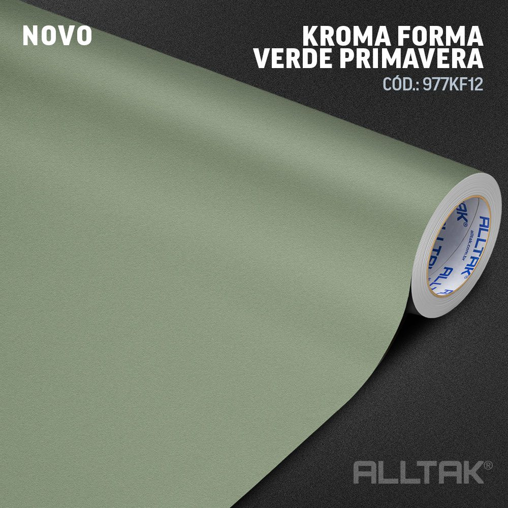 Vinil Adesivo Envelopamento Kroma Verde Primavera 60cm - Alltak