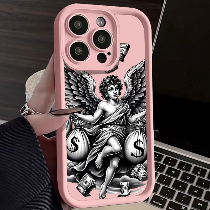 Capinha de celular Redenção do Anjo para iPhone 11 12 13 15 14 16 17 Pro Max Xr Xs Max 7+8 16 Plus capa anti impacto