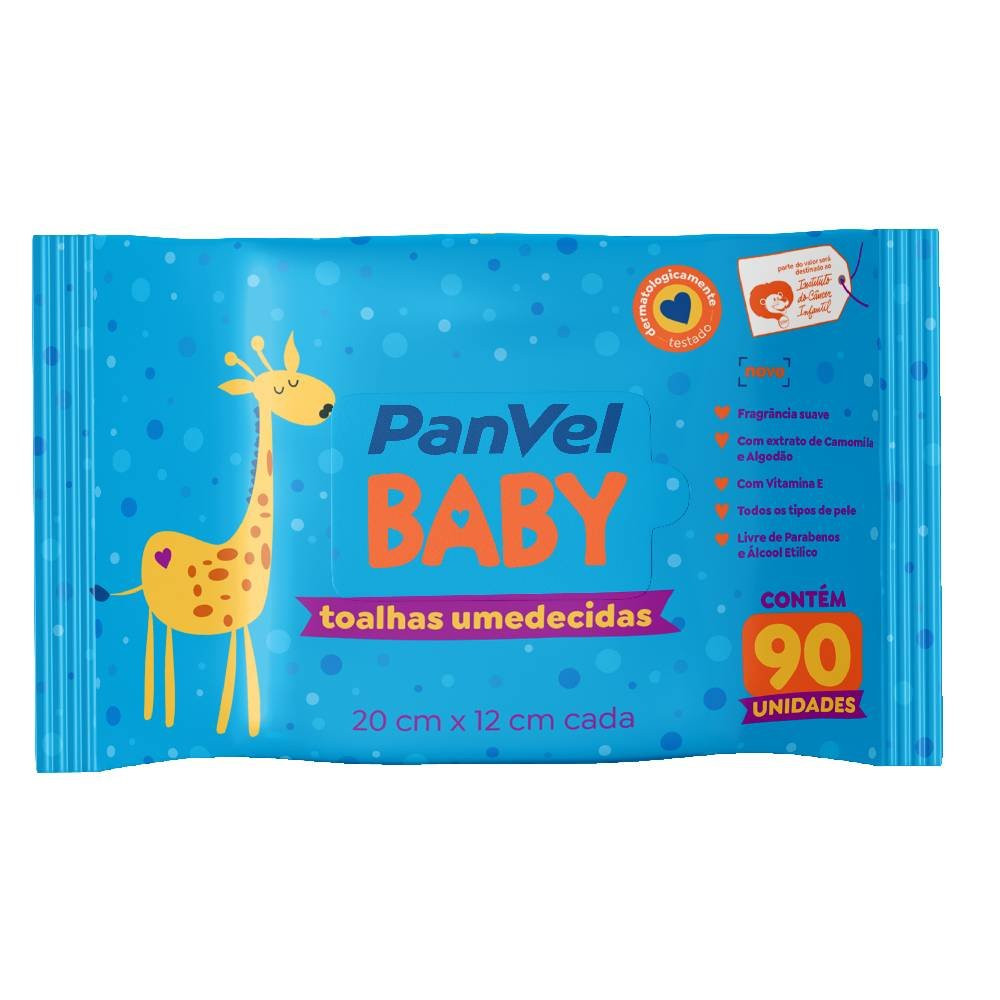 Lenços Umedecidos Panvel Baby 90 Unidades em Oferta na Shopee