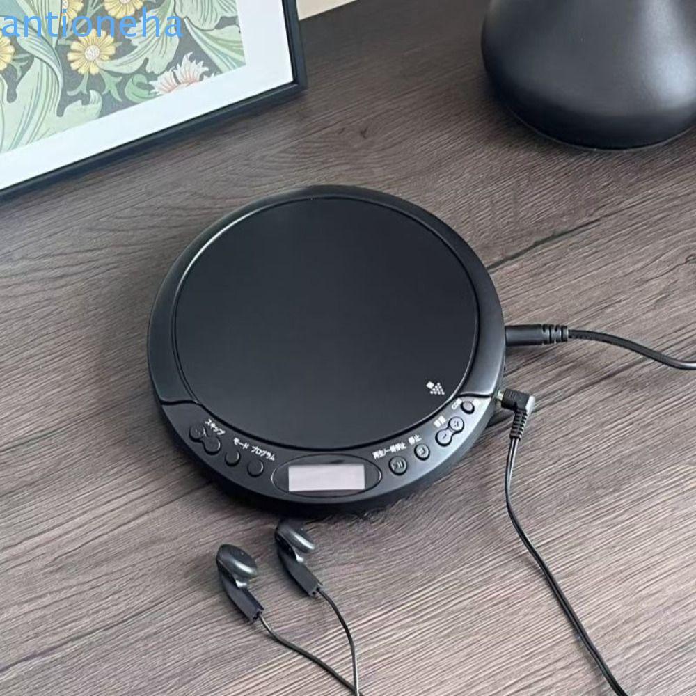 Leitor De CD Portátil ANTIONEHA , Reprodutor Bluetooth Com Tela LCD De Porta USB De Música Função De Loop