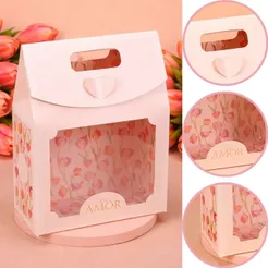 10 SACOLA COM VISOR MÉDIA 19X9X26 TULIPAS 4917 ( DIA DAS MÃES JANGO 2026 ) OUTLET