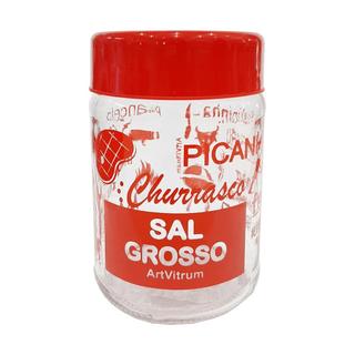 Pote p/ Sal Grosso Artvitrum 600ml Vermelho 31SG/1