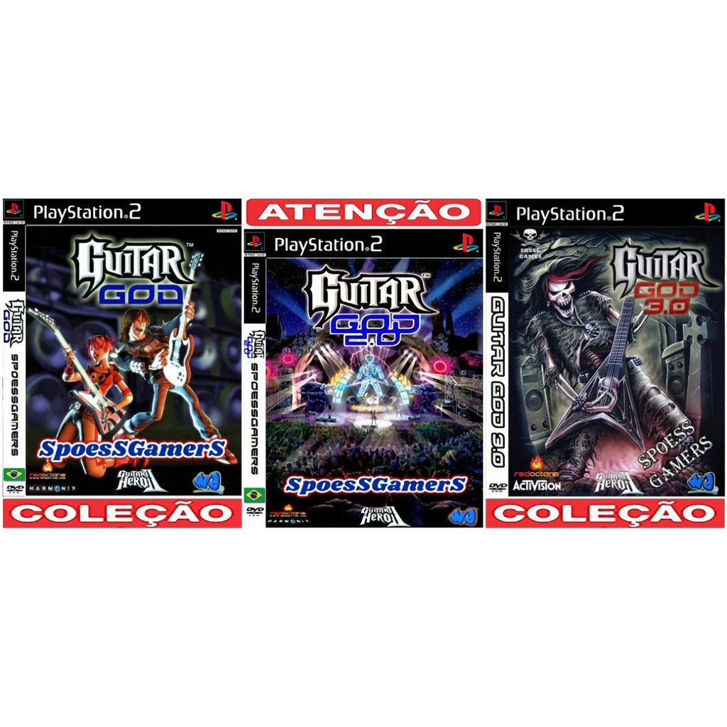 PS2 Guitar Hero 2 God 1 - 2 - 3  (3 Dvds)  Spin-offs Patch Me lll