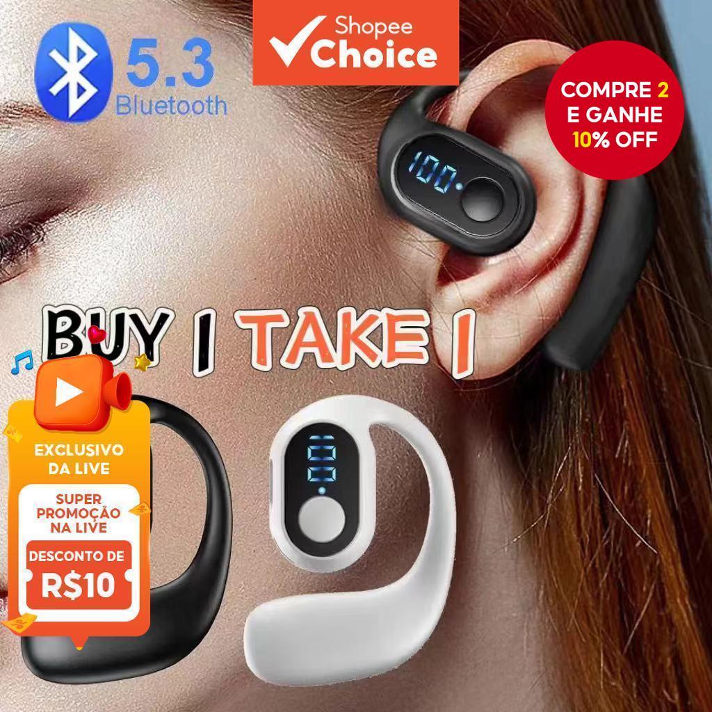 Imagem Compre 1 E Ganhe 1 Fone De Ouvido Sem Fio Bluetooth Único À Prova D'água Fones Bateria Longa Escritório Negócios Com Mic