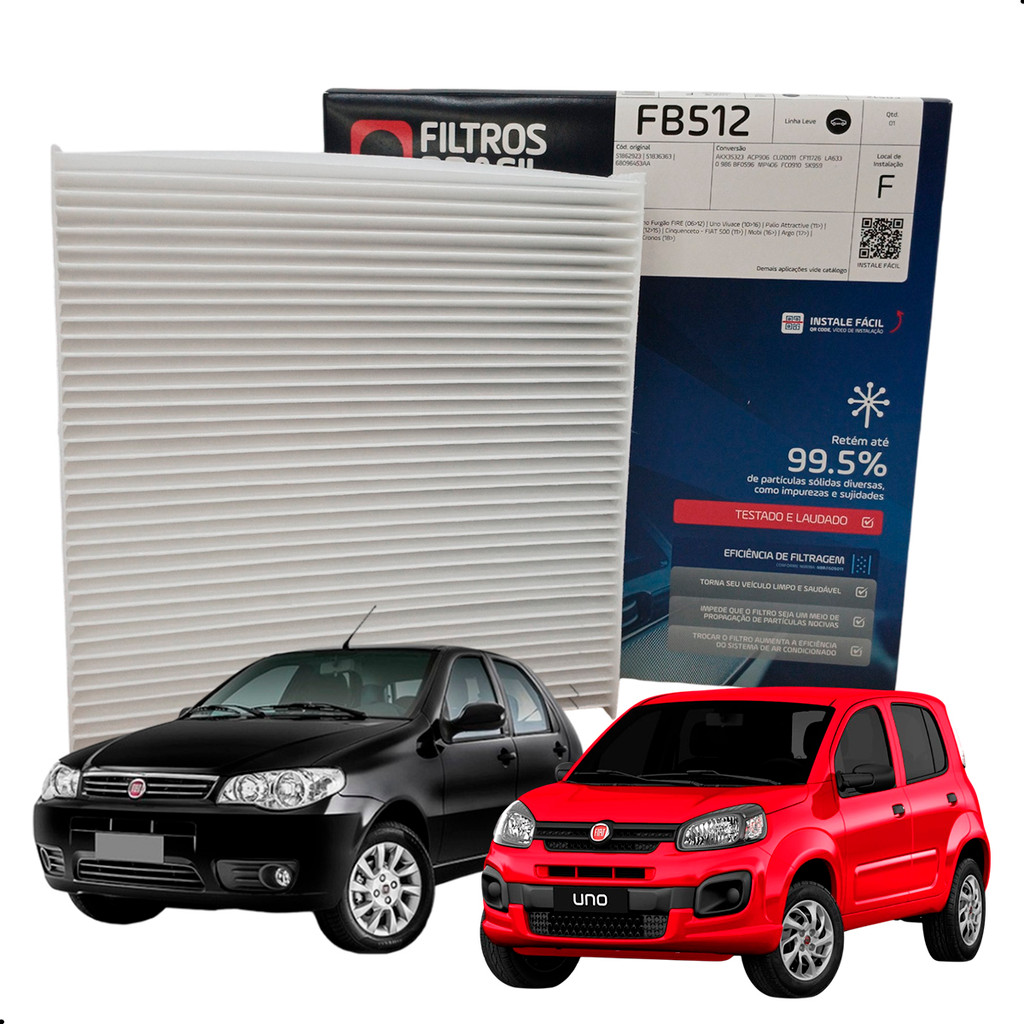 Filtro Ar Condicionado Cabine Fiat Argo Cronos Fiorino Mobi Palio Strada Uno Pulse