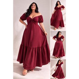 Vestido Longo Plus Size Moda Feminina Confortável Acinturado Elegante Lástex Forrado Festa Casamento