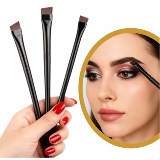 Kit 3 Pincel Chanfrado Profissional Design Sobrancelha Henna em Oferta na Shopee