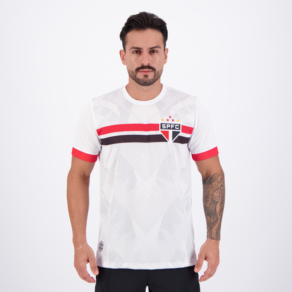 Camisa São Paulo FC Classic Branca em Oferta na Shopee