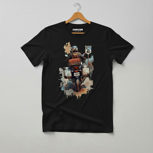 Camiseta Masculina Premium Moto Ruta 40 Argentina Algodão BMW GS 1200 1250 1300 Adventure Motorrad