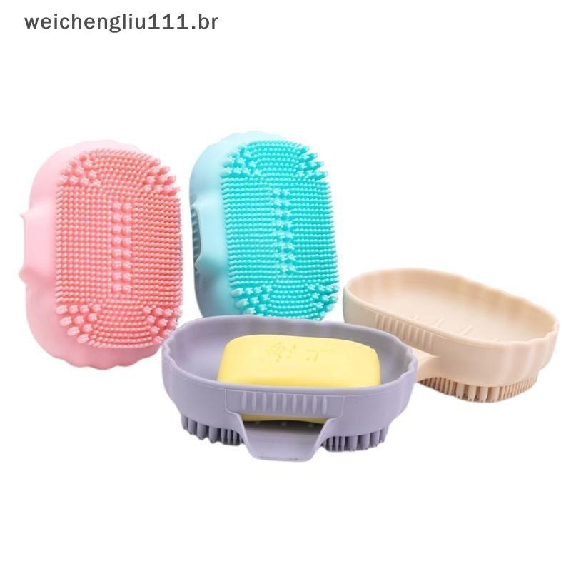 # weicheng Suporte Para Bandeja De Saboneteira Com Drenagem Automática De Silicone , Concha De Mar Fofa 25 ° Inclinação