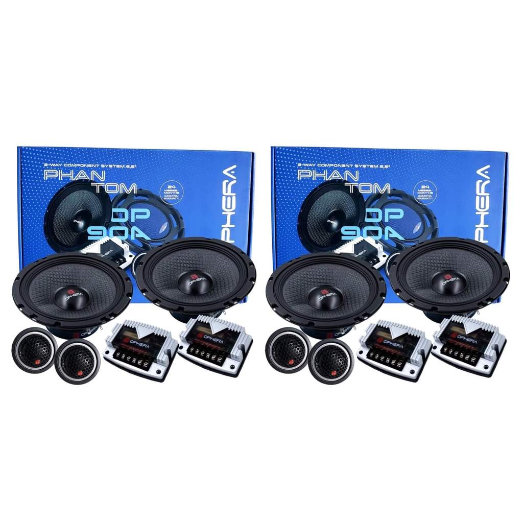 Kit 4 Alto Falantes 180W Rms 6" 4 Ohms Cada OP90 Ophera