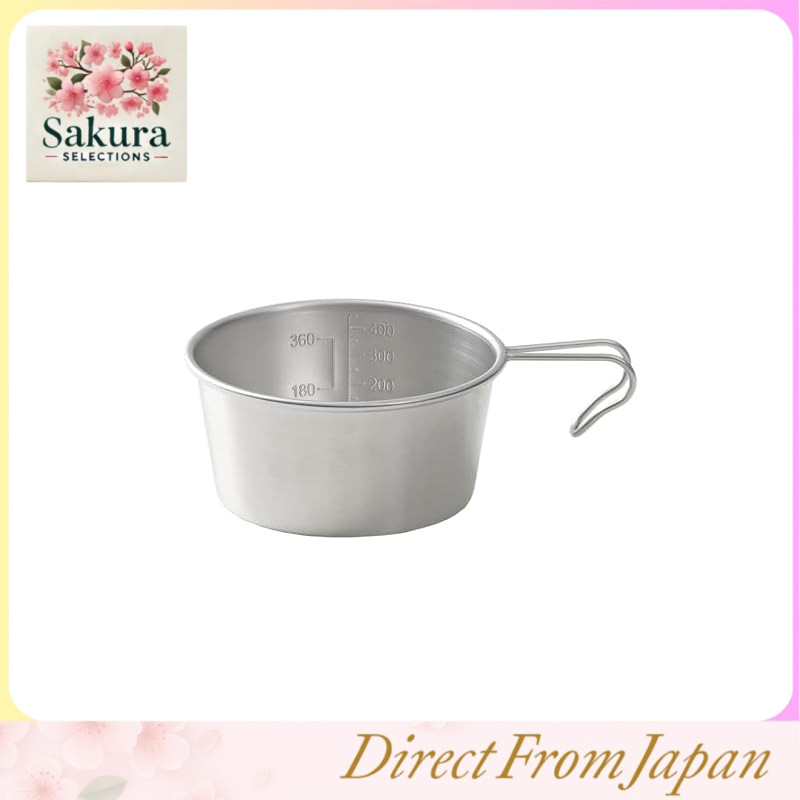 CAPTAIN STAG Rocky Cup 500ml with Measurements, Spiral Finish, Stainless Steel, Made in Japan, Tsubame-Sanjo Production, UH-77